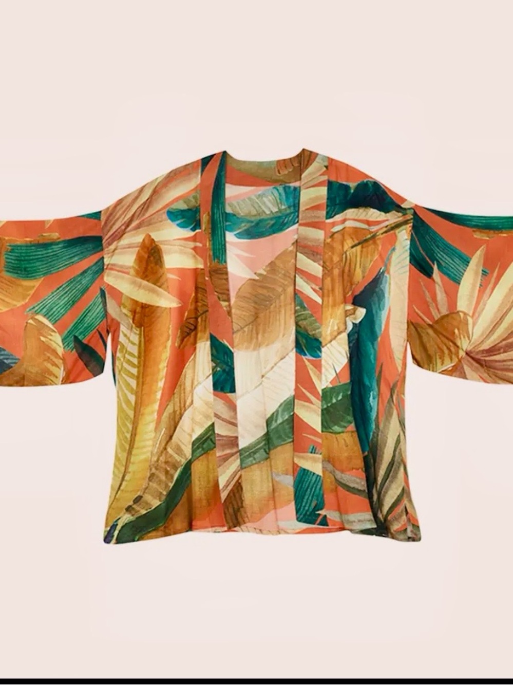 POWDER Painted Palms Kimono Jacket